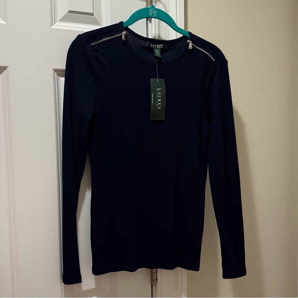 Ralph Lauren navy long sleeve top